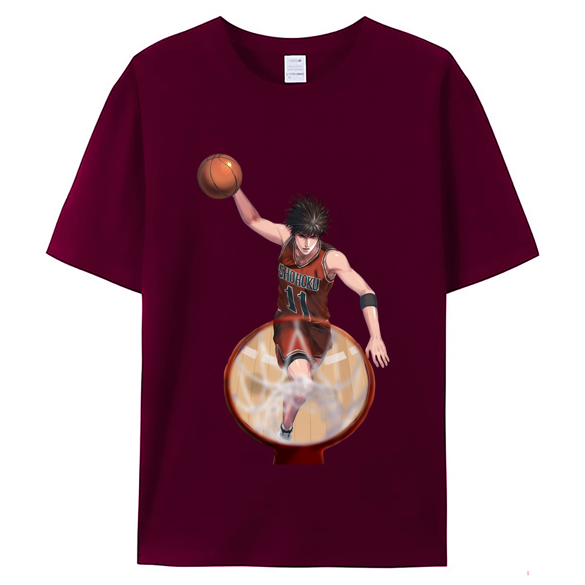 （画像用） SLAM DUNK／スラムダンク レディースカジュアルプリントTシャツ（綿100％）